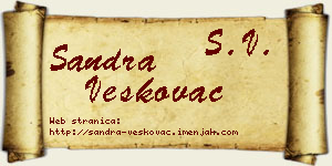 Sandra Veškovac vizit kartica